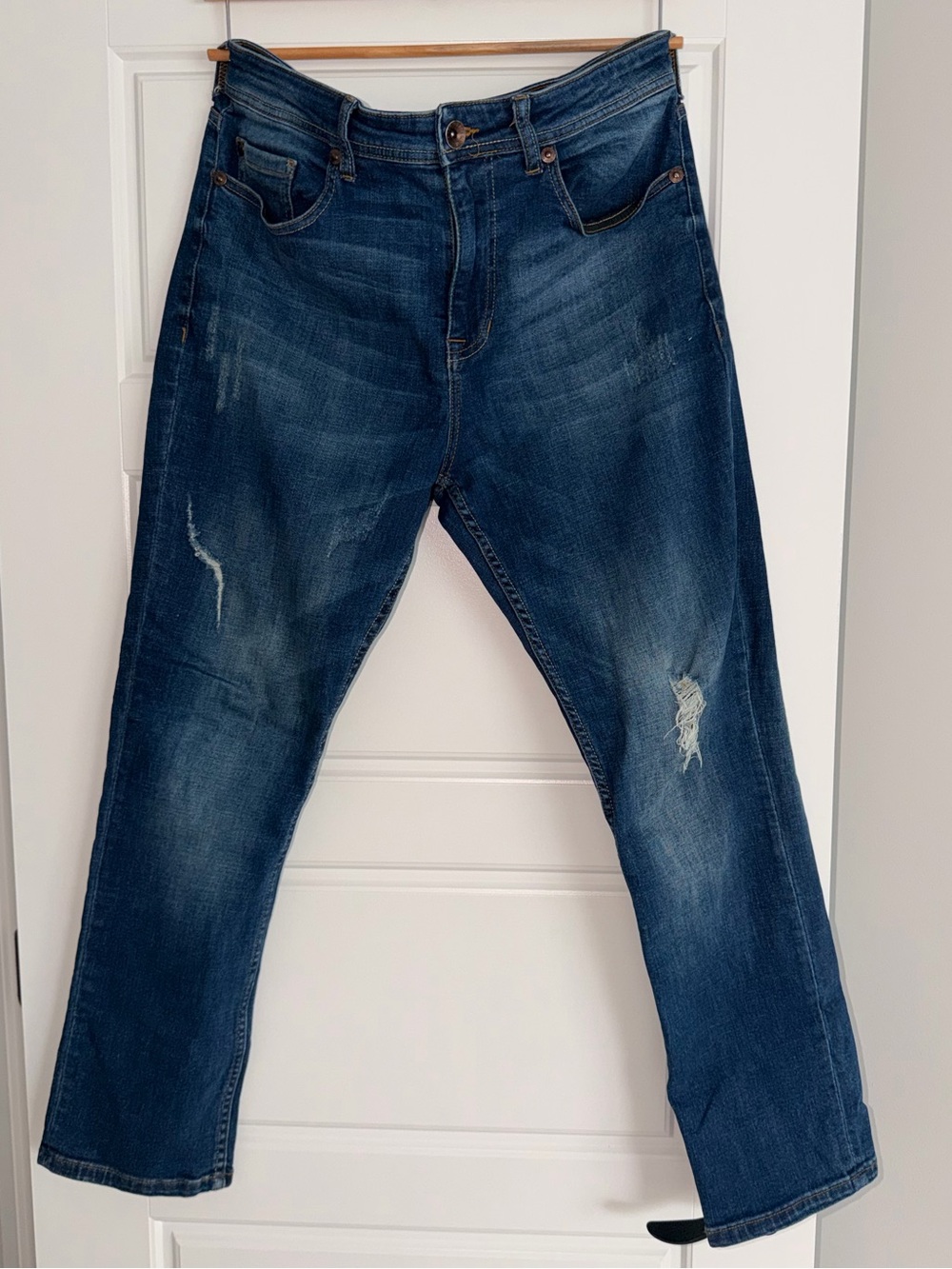 7 For All Mankind Dark Blue Relaxed Fit Jeans